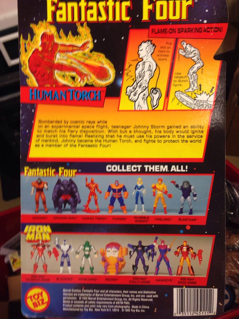Human Torch - Toy Biz (Toy Biz Fantastic 4) action figure collectible [Barcode 035112451112] - Main Image 2