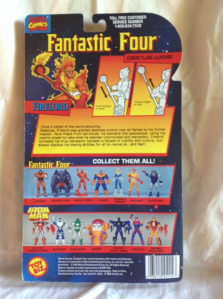 Firelord - Toy Biz (Fantastic Four) action figure collectible [Barcode 035112451143] - Main Image 2