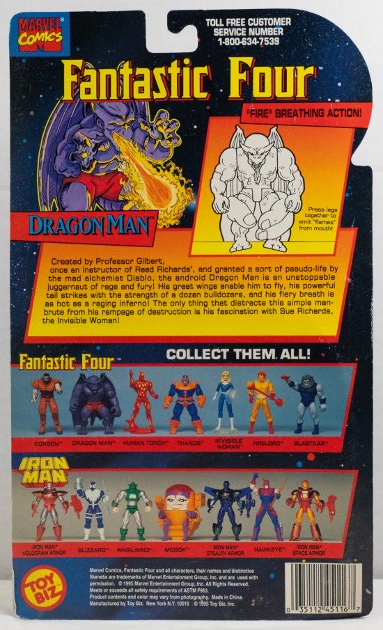 Dragon Man - Toy Biz (Fantastic Four) action figure collectible [Barcode 035112451167] - Main Image 4