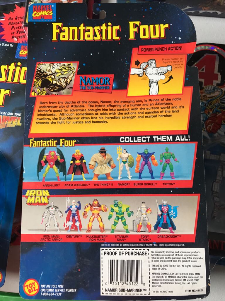 Namor (The Sub-Mariner) - Toybiz (Fantastic Four) action figure collectible [Barcode 035112451228] - Main Image 2