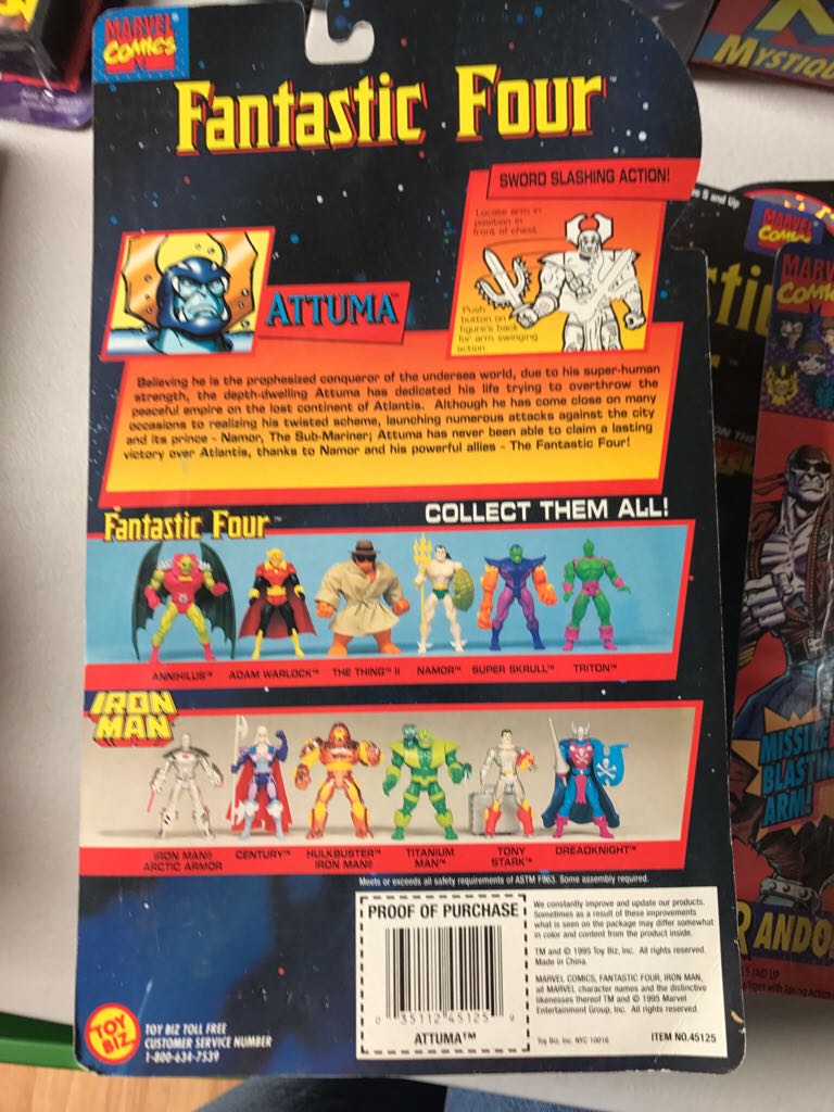Attuma - Toy Biz (Fantastic Four) action figure collectible [Barcode 035112451259] - Main Image 2