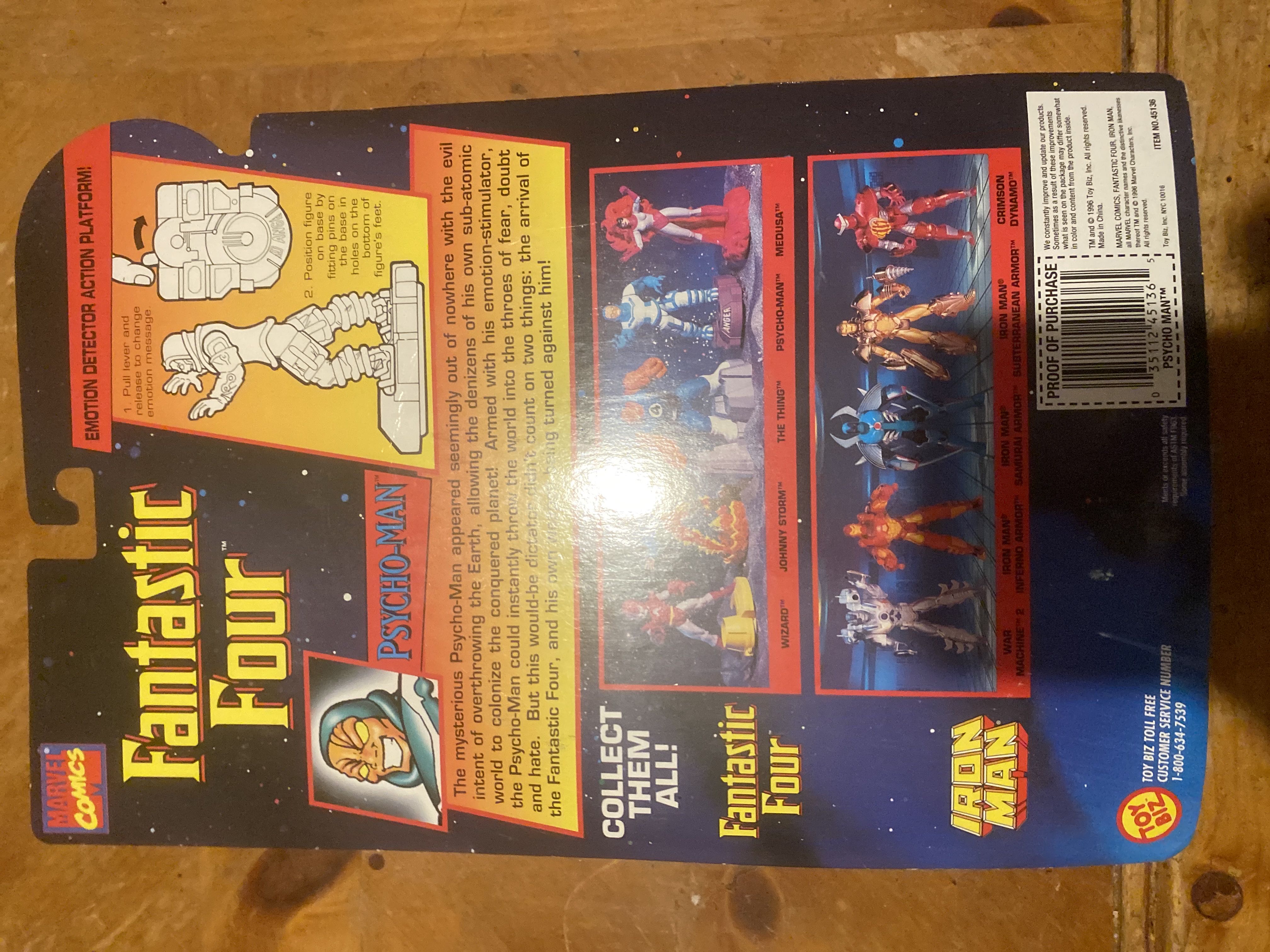 Psycho Man - Toy Biz (Fantastic Four) action figure collectible [Barcode 035112451365] - Main Image 2