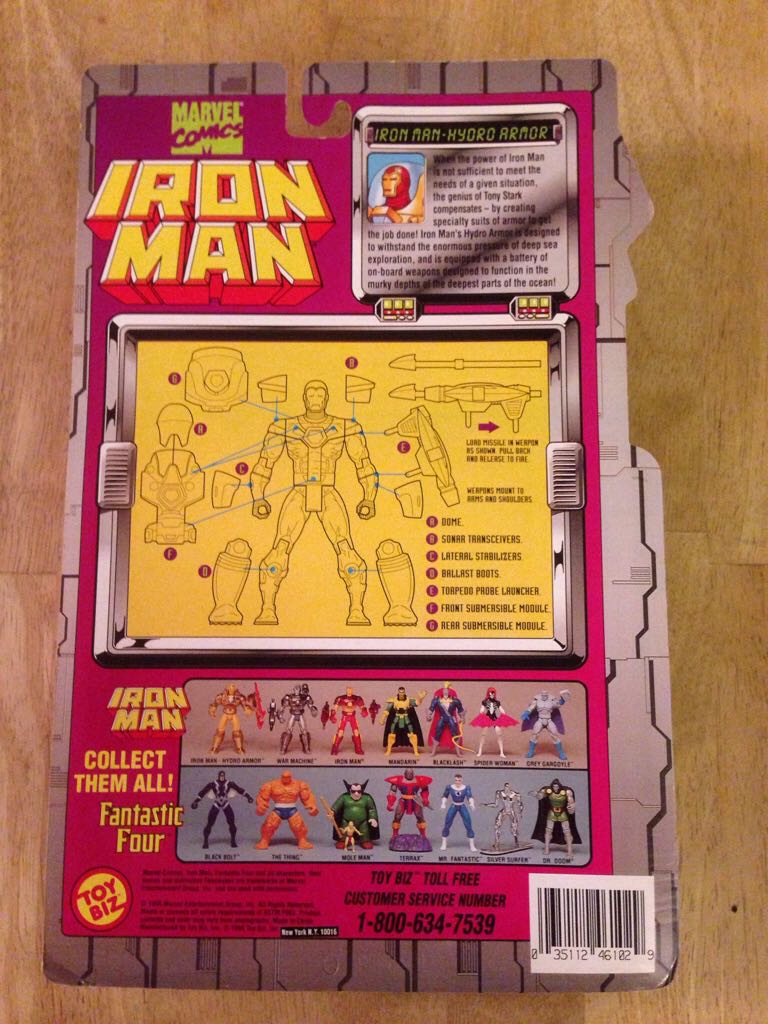 Iron Man (Hydro Armor) - Toybiz (Marvel Universe) action figure collectible [Barcode 035112461029] - Main Image 2