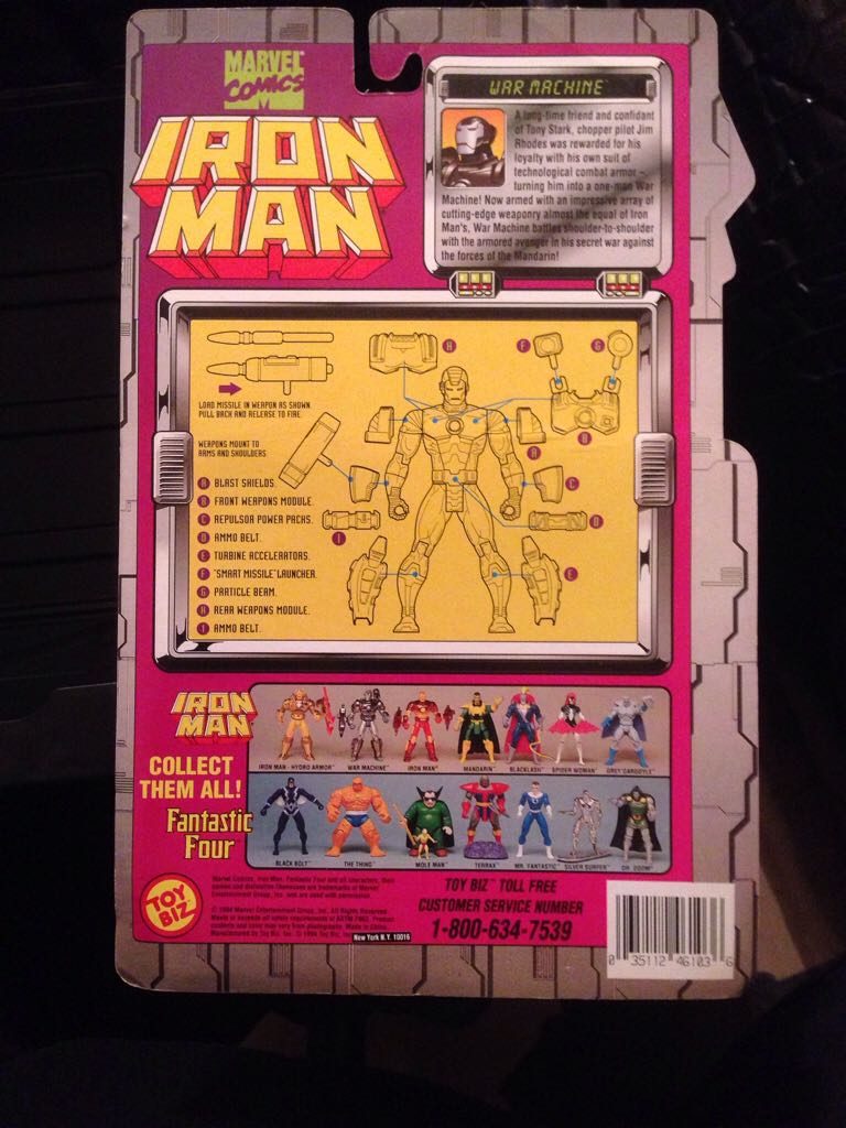 War Machine - Toy Biz (Iron Man - Toy Biz) action figure collectible [Barcode 035112461036] - Main Image 2