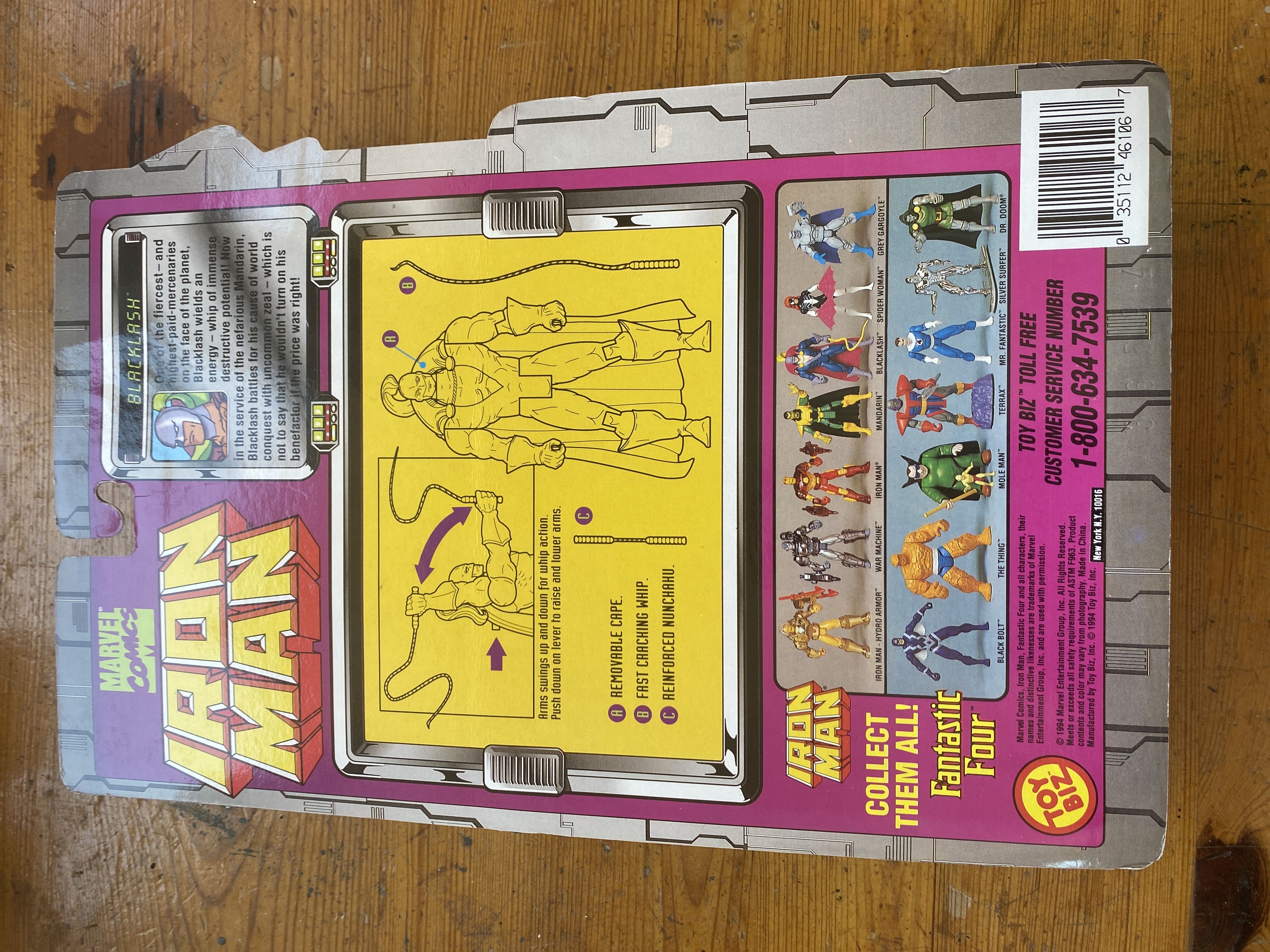 Iron Man: Blacklash - Toy Biz (Iron Man) action figure collectible [Barcode 035112461067] - Main Image 2