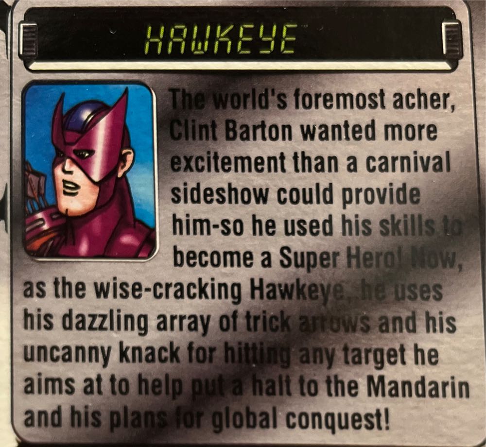 Hawkeye - Toy Biz (Iron Man - Toy Biz) action figure collectible [Barcode 035112461142] - Main Image 4