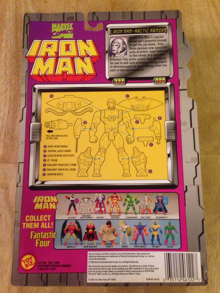 Iron Man [Arctic Armor] - Toy Biz (Iron Man - Toy Biz) action figure collectible [Barcode 035112461227] - Main Image 2