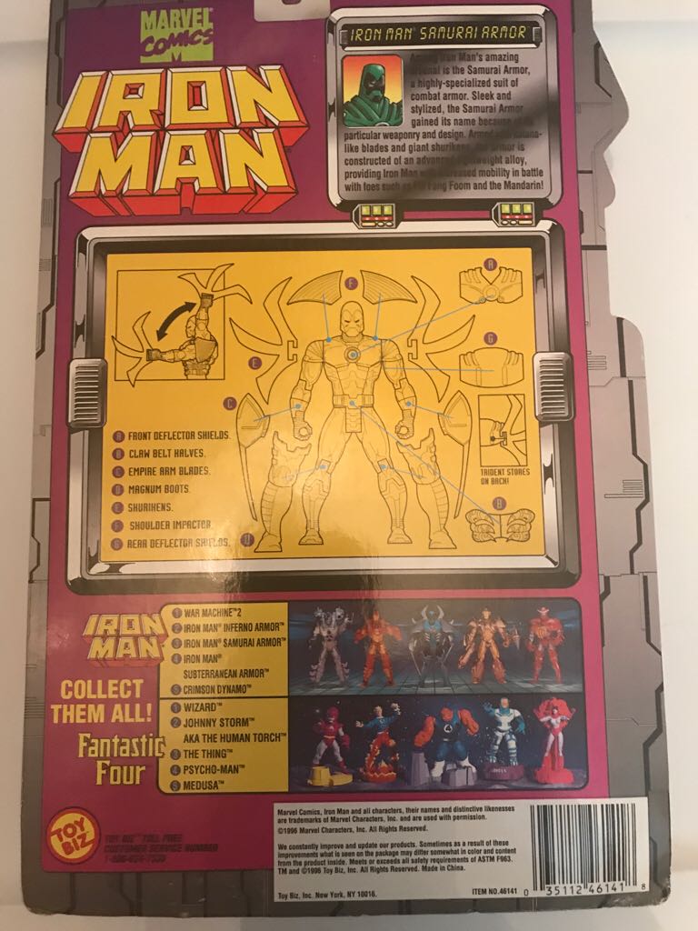Iron Man [Samurai Armor] - Toy Biz (Iron Man - Toy Biz) action figure collectible [Barcode 035112461418] - Main Image 2