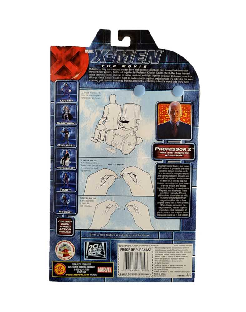 Professor X - Toy Biz (X-Men: the Movie) action figure collectible [Barcode 035112470748] - Main Image 3