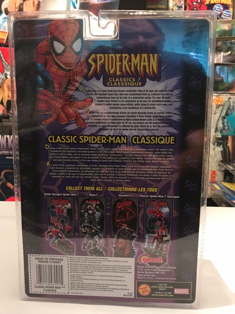 Spiderman Classics - Spiderman - Toybiz action figure collectible [Barcode 035112470915] - Main Image 2