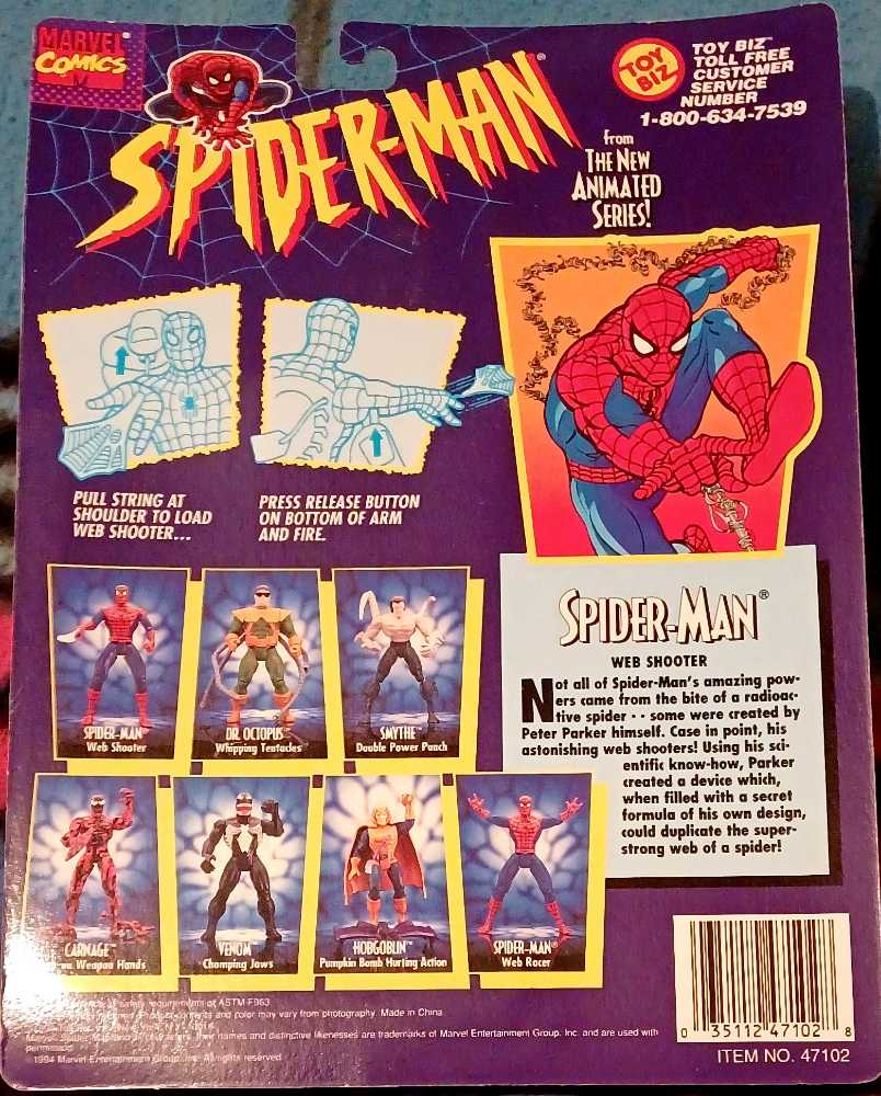 Web Shooter Spiderman - Toy Biz (Spiderman) action figure collectible [Barcode 035112471028] - Main Image 2