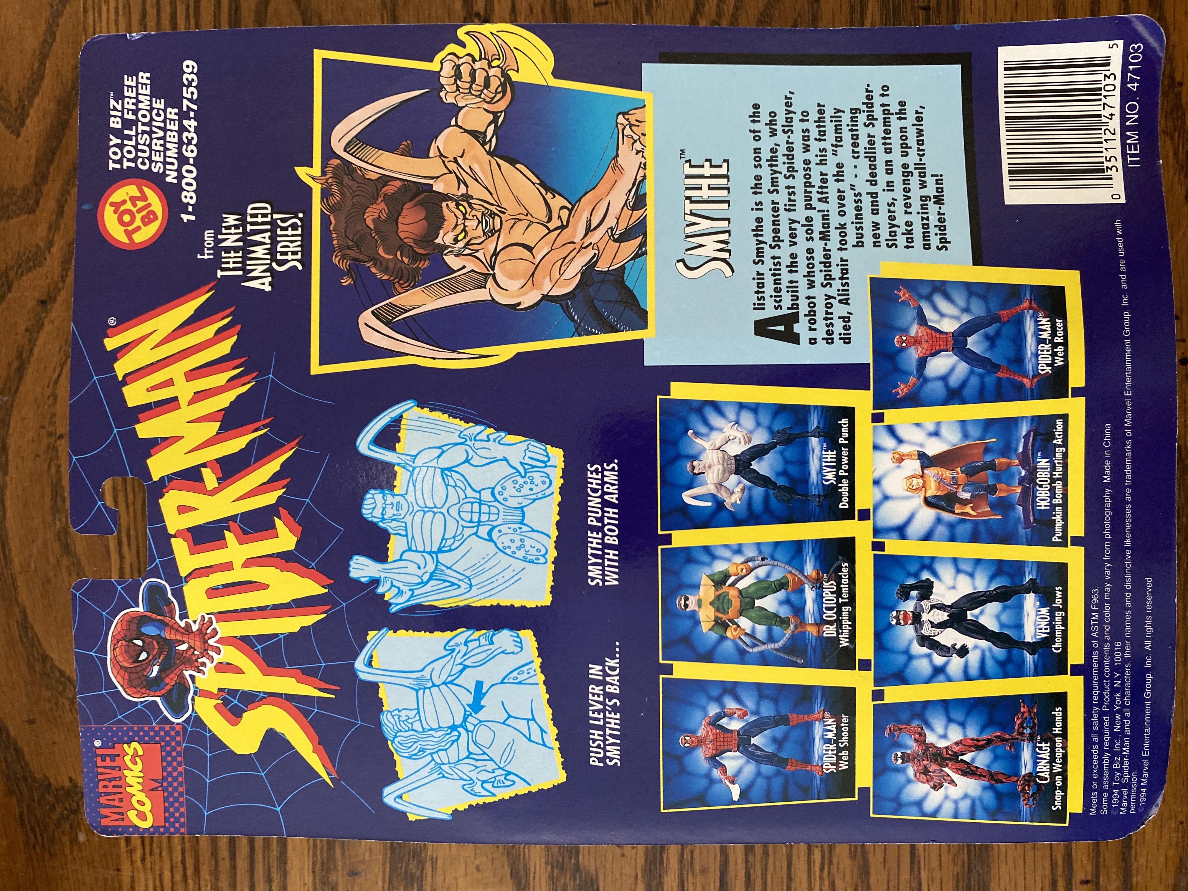 Spider-Man TAS: SMYTHE - Toy Biz (Spider-Man The New Animated Series) action figure collectible [Barcode 035112471035] - Main Image 2