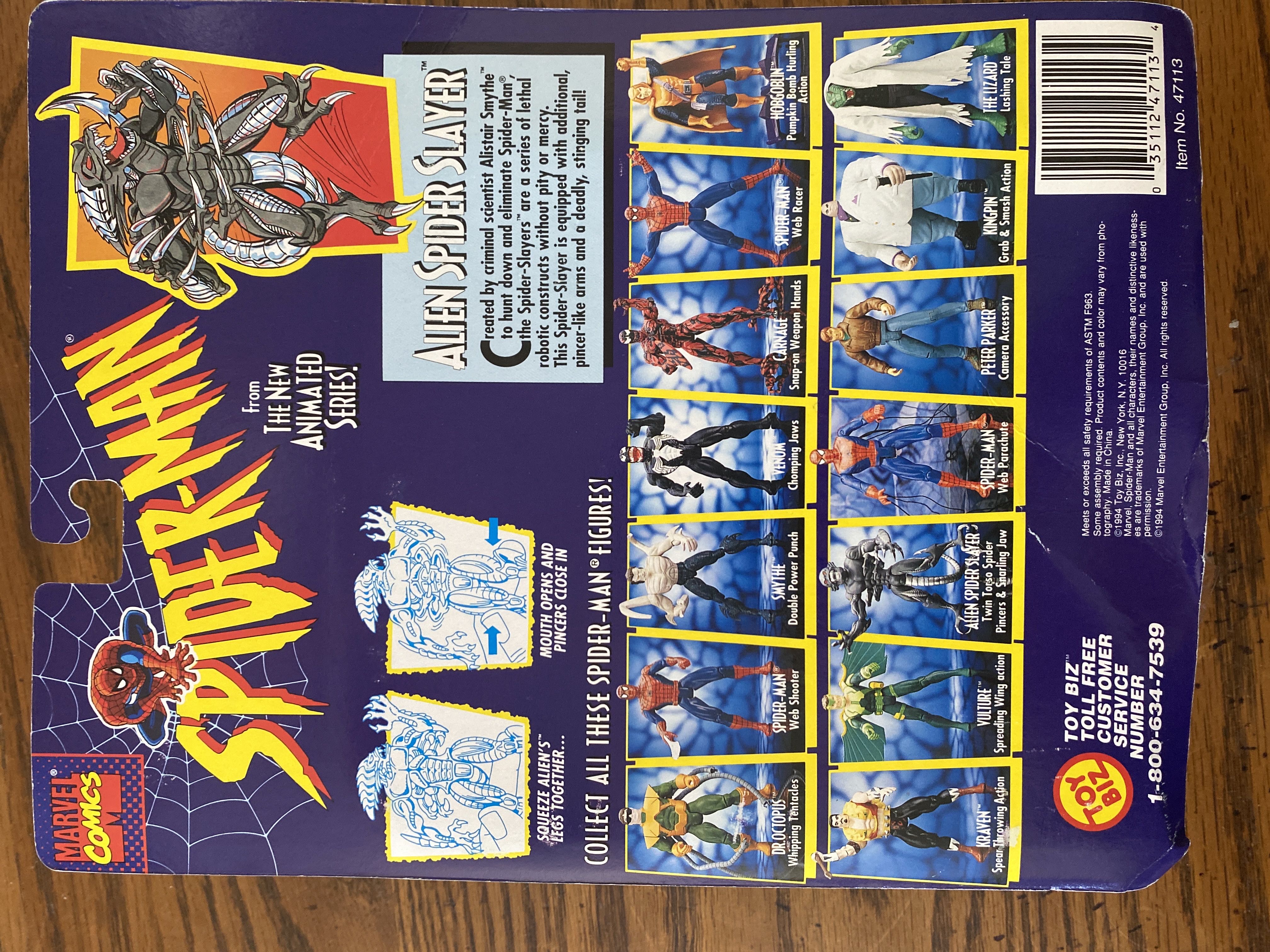 Spider-Man TAS:  Alien Spider Slayer - Toy Biz (Spider-Man The New Animated Series) action figure collectible [Barcode 035112471134] - Main Image 2