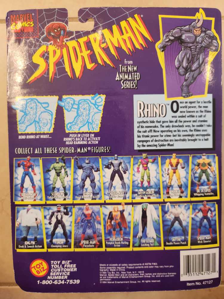 Rhino - Marvel (Spider-Man: The New Animated Series) action figure collectible [Barcode 035112471271] - Main Image 2