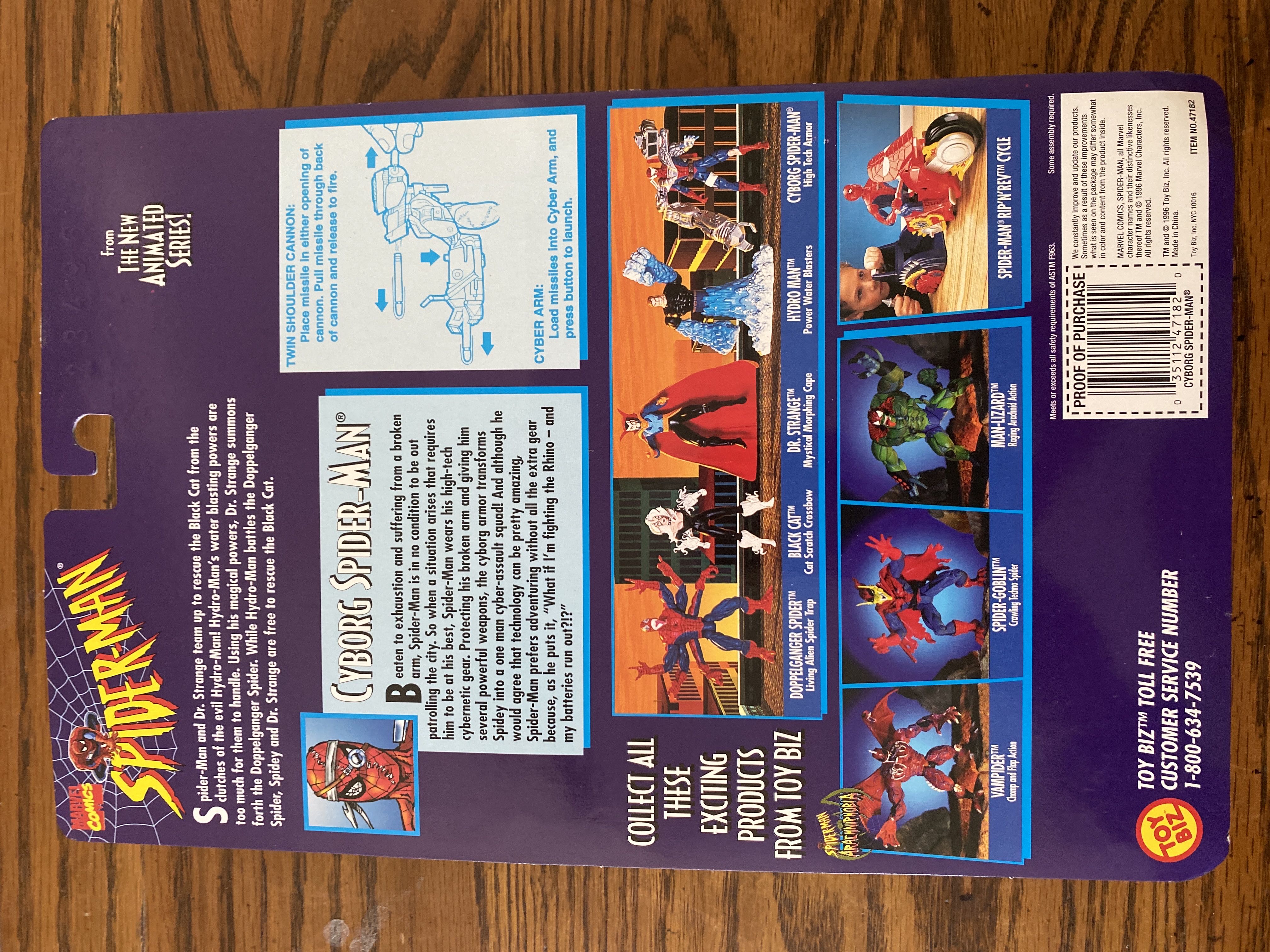 Cyborg Spider-Man  - Toy Biz (Toy Biz Spider-Man) action figure collectible [Barcode 035112471820] - Main Image 2