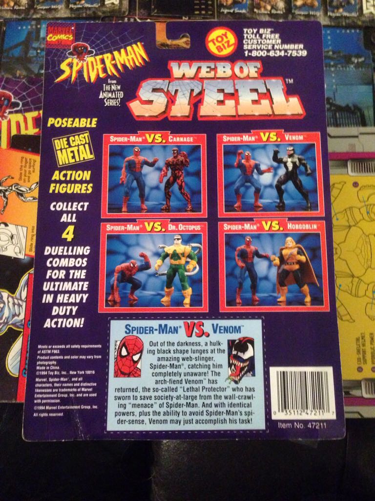 Spider-Man Vs Venom - Toy Biz (MARVEL) action figure collectible [Barcode 035112472117] - Main Image 2