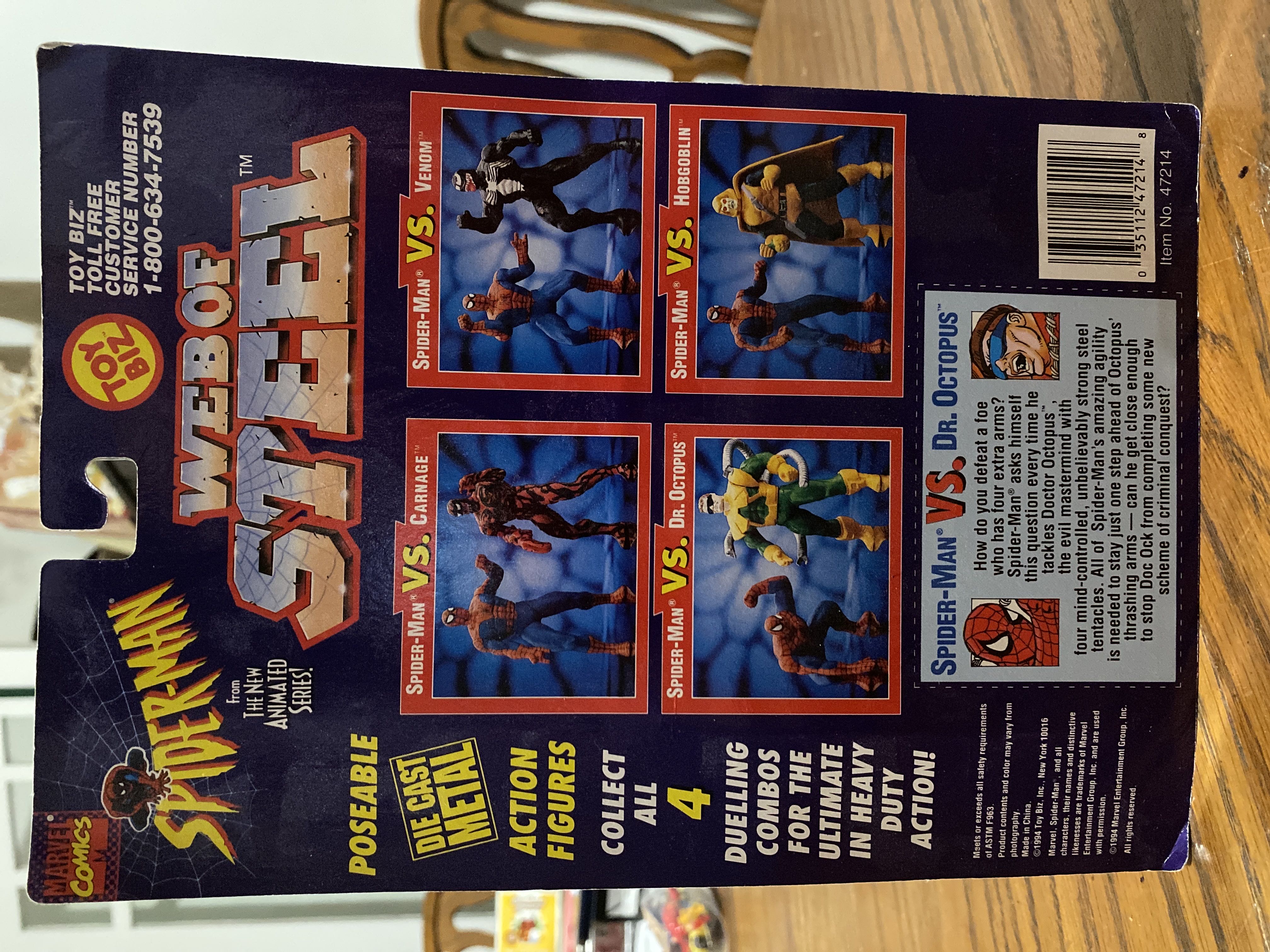 Spider-Man Vs Dr. Octopus - Toy Biz (Spider-Man: Web Of Steel) action figure collectible [Barcode 035112472148] - Main Image 2