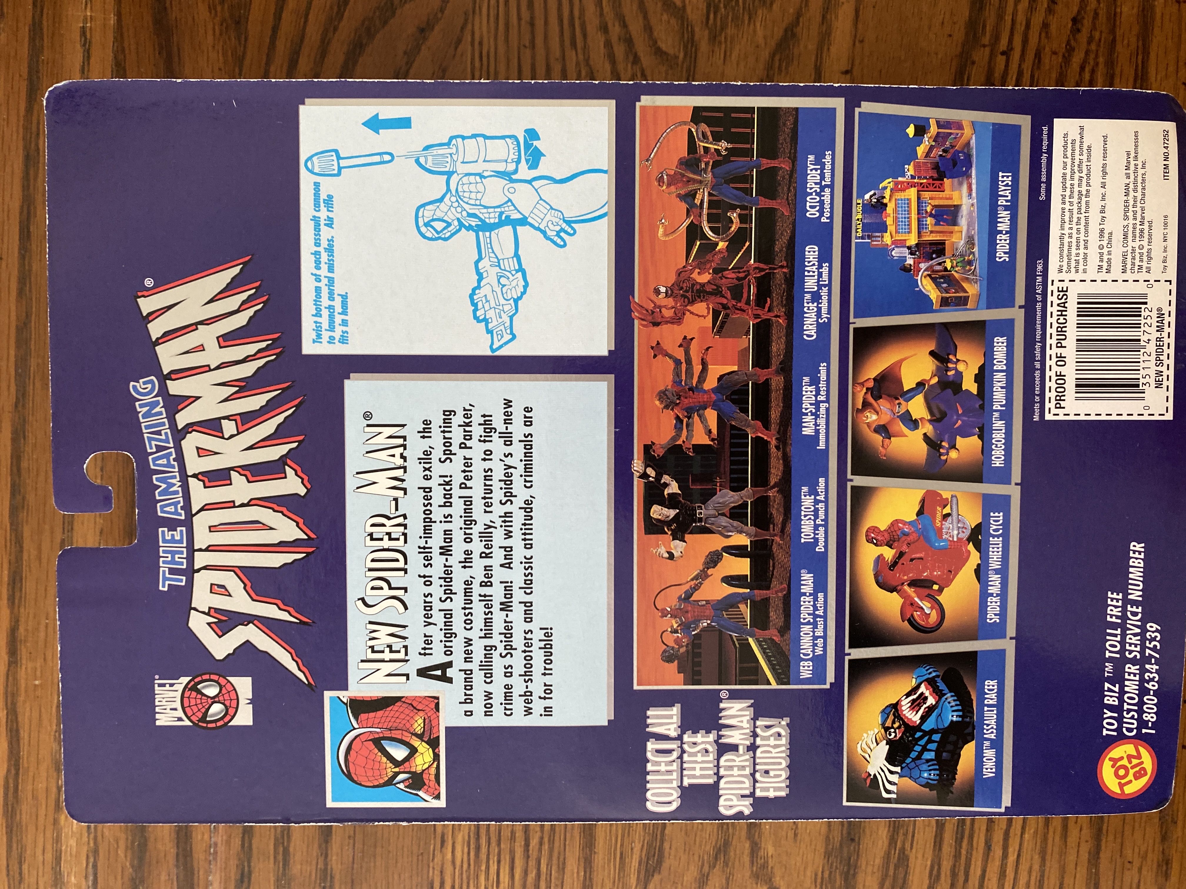 Spider-Man: New Spider-Man - Toy Biz (New Spider-Man) action figure collectible [Barcode 035112472520] - Main Image 2