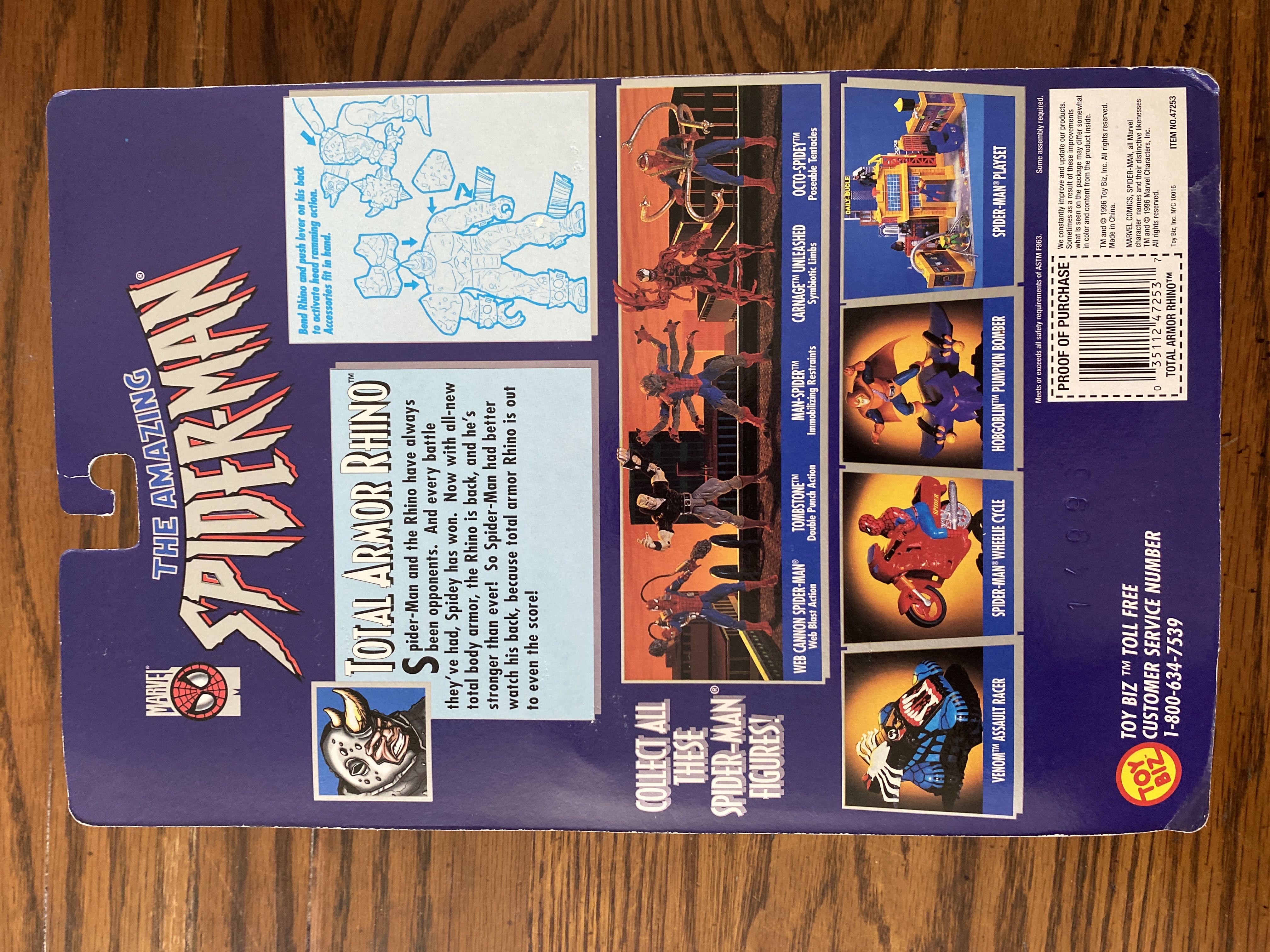 Spider-Man: Total Armor Rhino - Toy Biz (Special Collector Series) action figure collectible [Barcode 035112472537] - Main Image 2