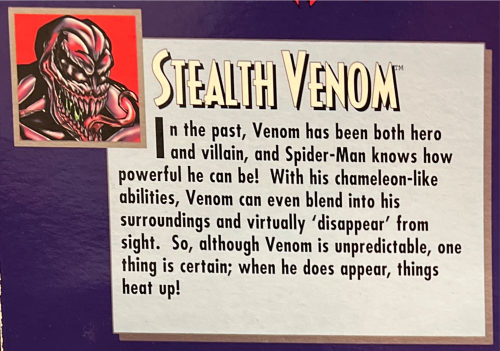 Spider-Man: Stealth Venom - Toy Biz (Stealth Venom) action figure collectible [Barcode 035112472551] - Main Image 4