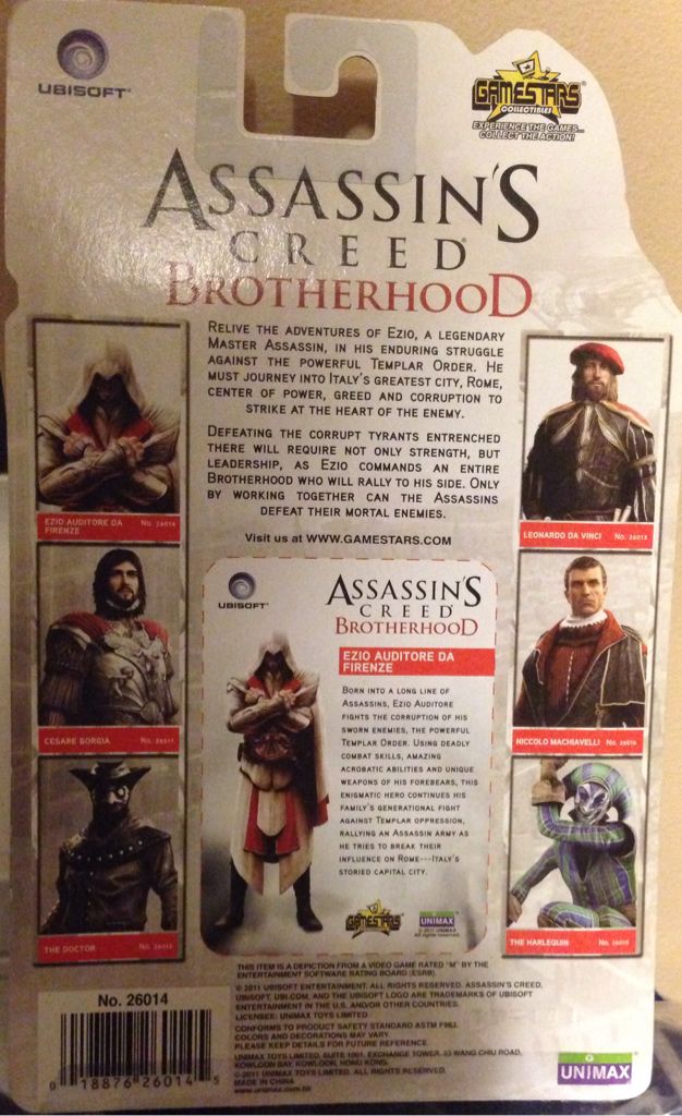 Ezio Auditore Da Firenze - Unimax (Assassin’s Creed) action figure collectible [Barcode 018876260145] - Main Image 2