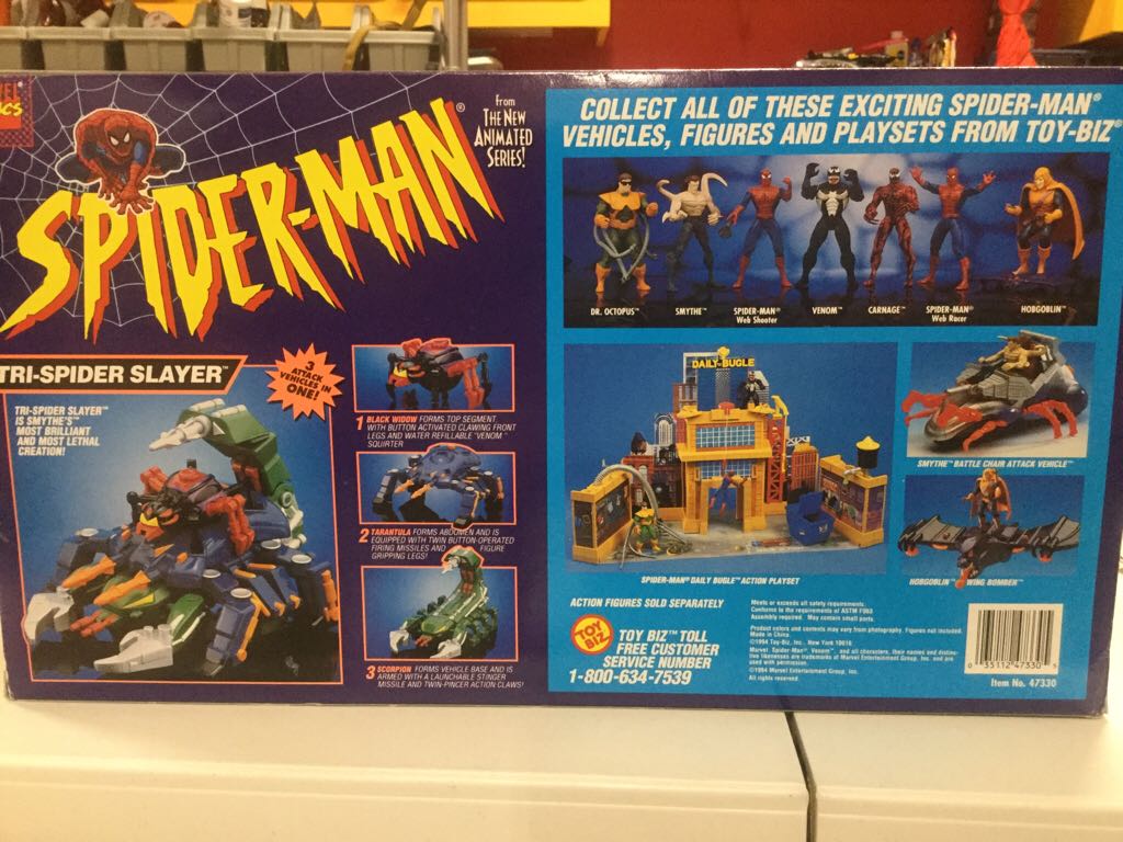 Tri-Spider Slayer - Toy Biz (Spider-Man The New Animated Series) action figure collectible [Barcode 035112473305] - Main Image 2