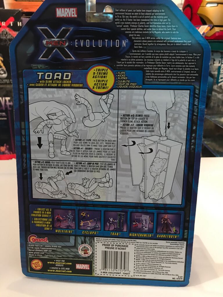 X-men Evolution - Toad  action figure collectible [Barcode 035112475798] - Main Image 2