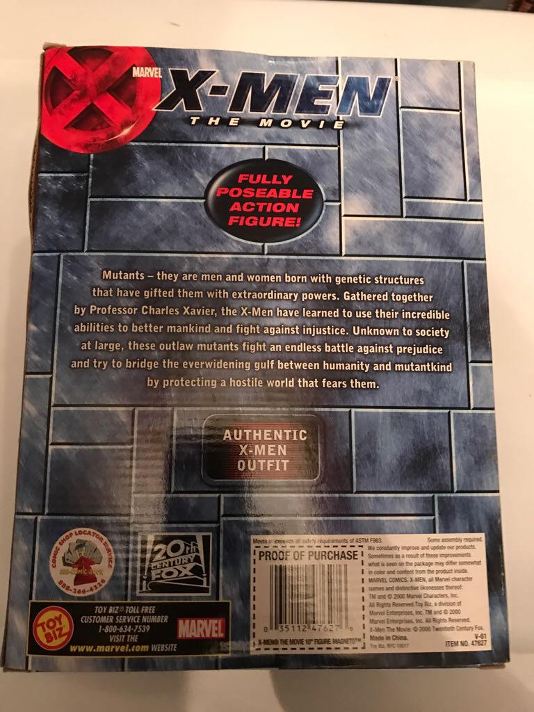 X-men Movie Ian Mckellen As Magneto 10” Deluxe  action figure collectible [Barcode 035112476276] - Main Image 2