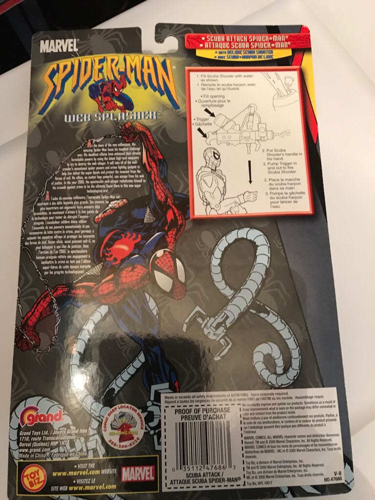 Spider-Man Scuba Attack - Toy Biz (Spider-Man) action figure collectible [Barcode 035112476863] - Main Image 2