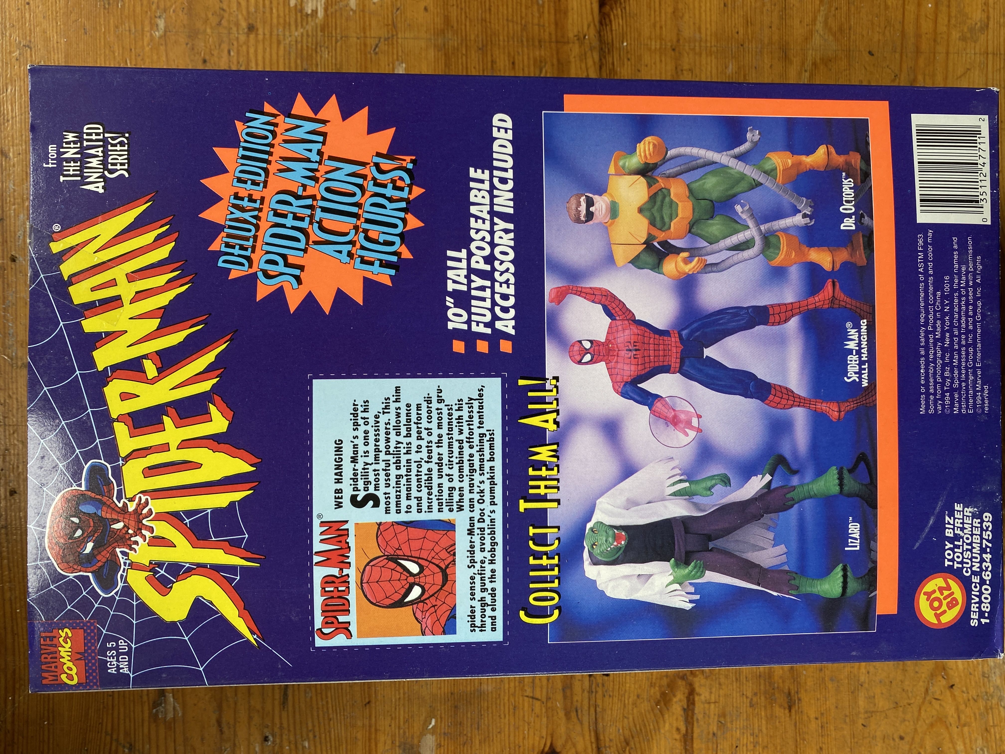 Spider-Man (Wall Hanging) - Toy Biz (Spider-Man The Animated Series) action figure collectible [Barcode 035112477112] - Main Image 2