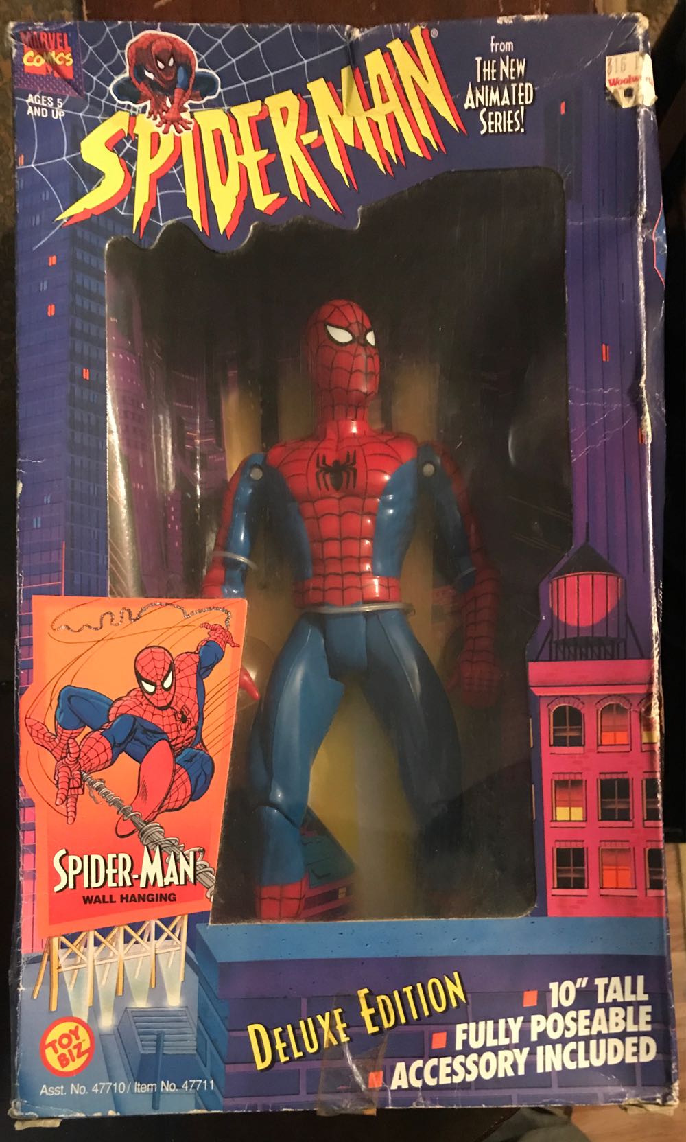Spider-Man (Wall Hanging) - Toy Biz (Spider-Man The Animated Series) action figure collectible [Barcode 035112477112] - Main Image 3