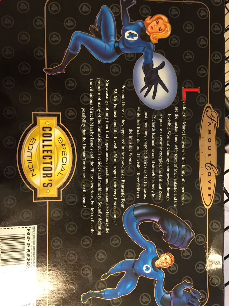 Famous Cover Series: Mr. Fantastic and Invisible Woman - Toy Biz (MARVEL) action figure collectible [Barcode 035112477518] - Main Image 2