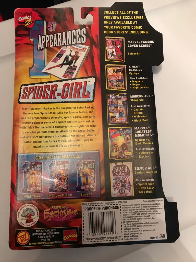 Marvel 1st Appearances: Spider-Girl - Toy Biz (Marvel 1st Appearances) action figure collectible [Barcode 035112477716] - Main Image 2