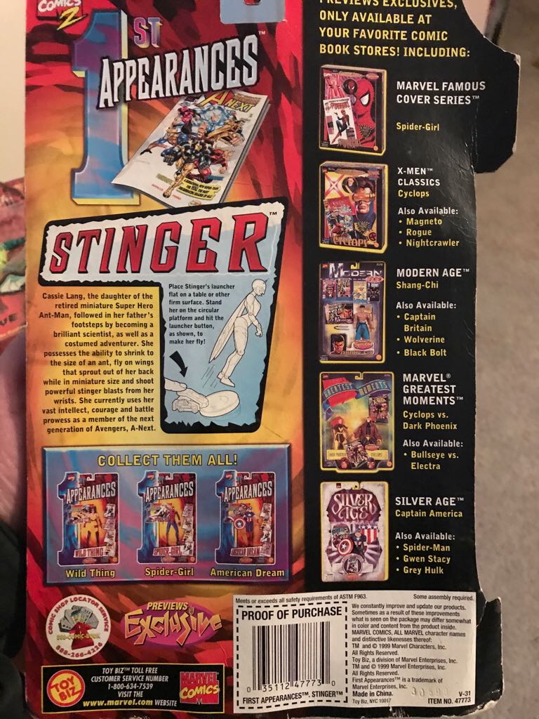 Marvel 1st Appearances: Stinger - Toy Biz (Marvel 1st Appearances) action figure collectible [Barcode 035112477730] - Main Image 2