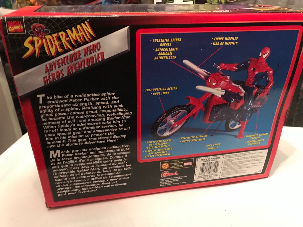 Spiderman Adventure Hero Spider- Cycle  action figure collectible [Barcode 035112478102] - Main Image 2