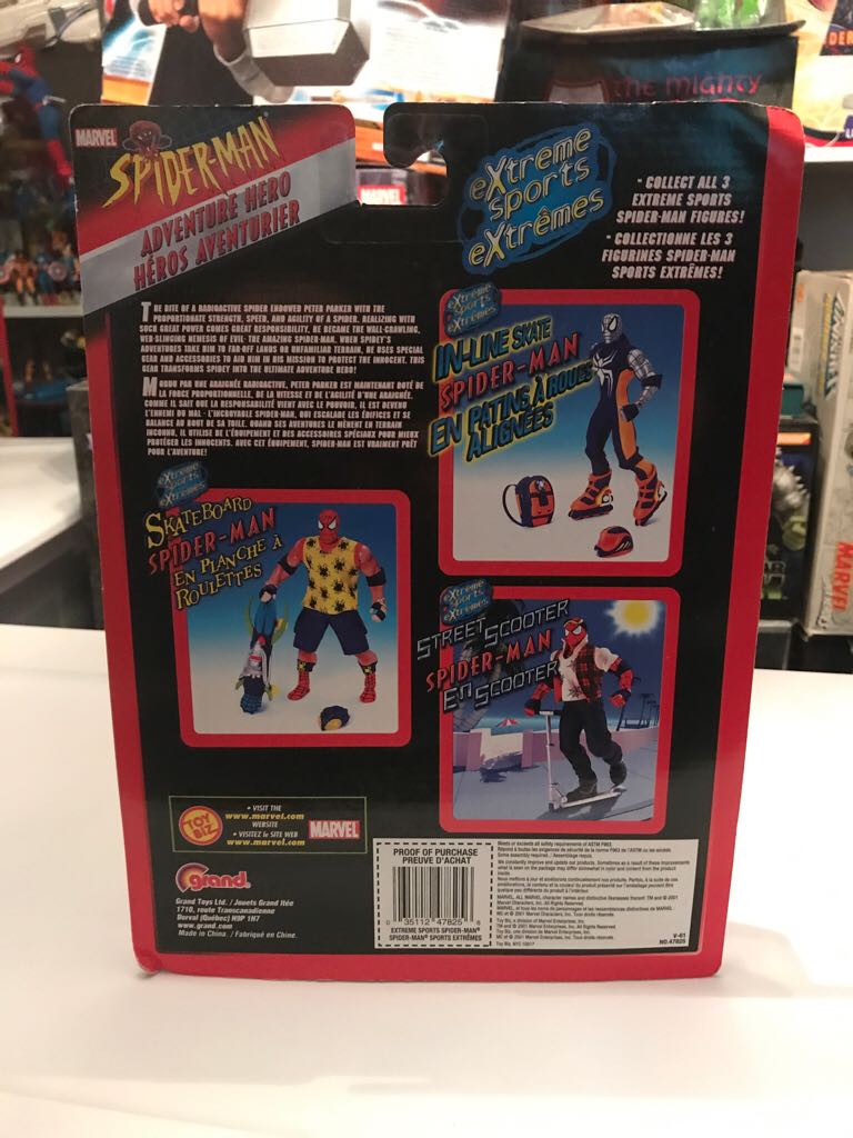 Spiderman Adventure Heroes - Skateboard Spiderman  action figure collectible [Barcode 035112478256] - Main Image 2