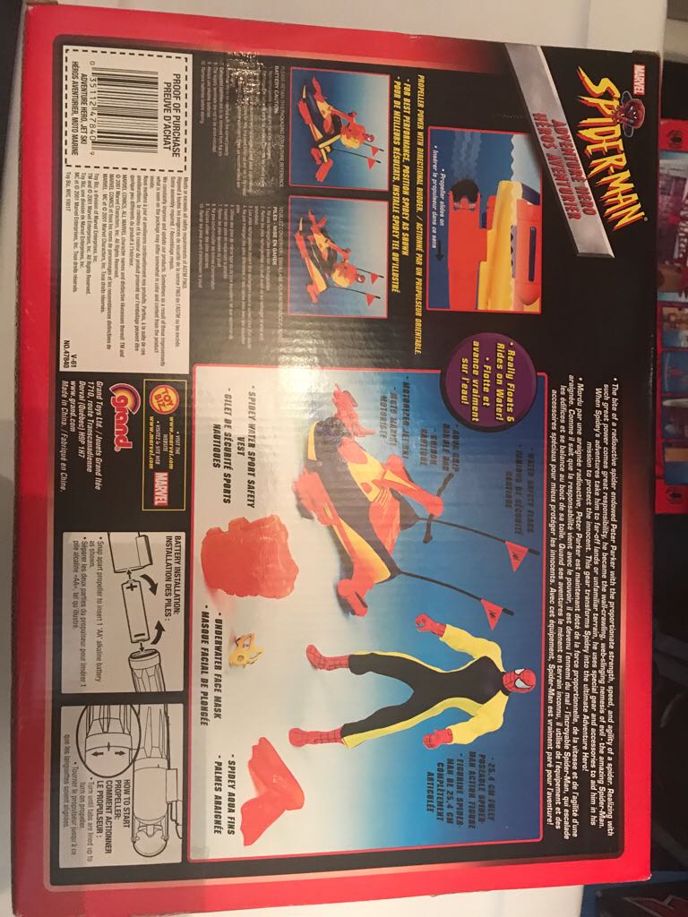 Spiderman Adventure Hero - Motorized Jet Ski  action figure collectible [Barcode 035112478409] - Main Image 2