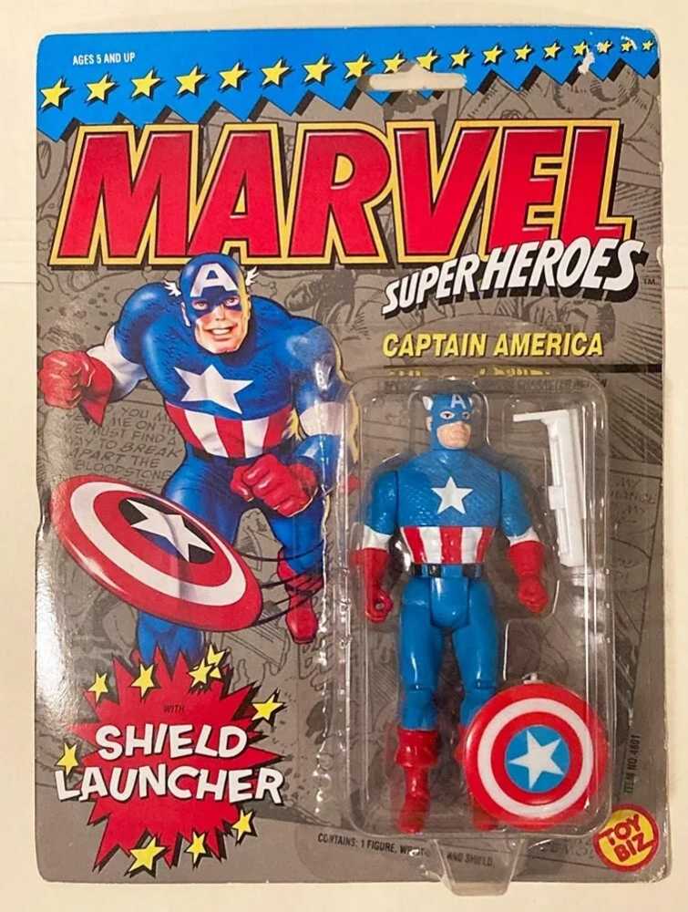 Captain America - Toy Biz (Marvel Super Heroes) action figure collectible [Barcode 035112480013] - Main Image 3