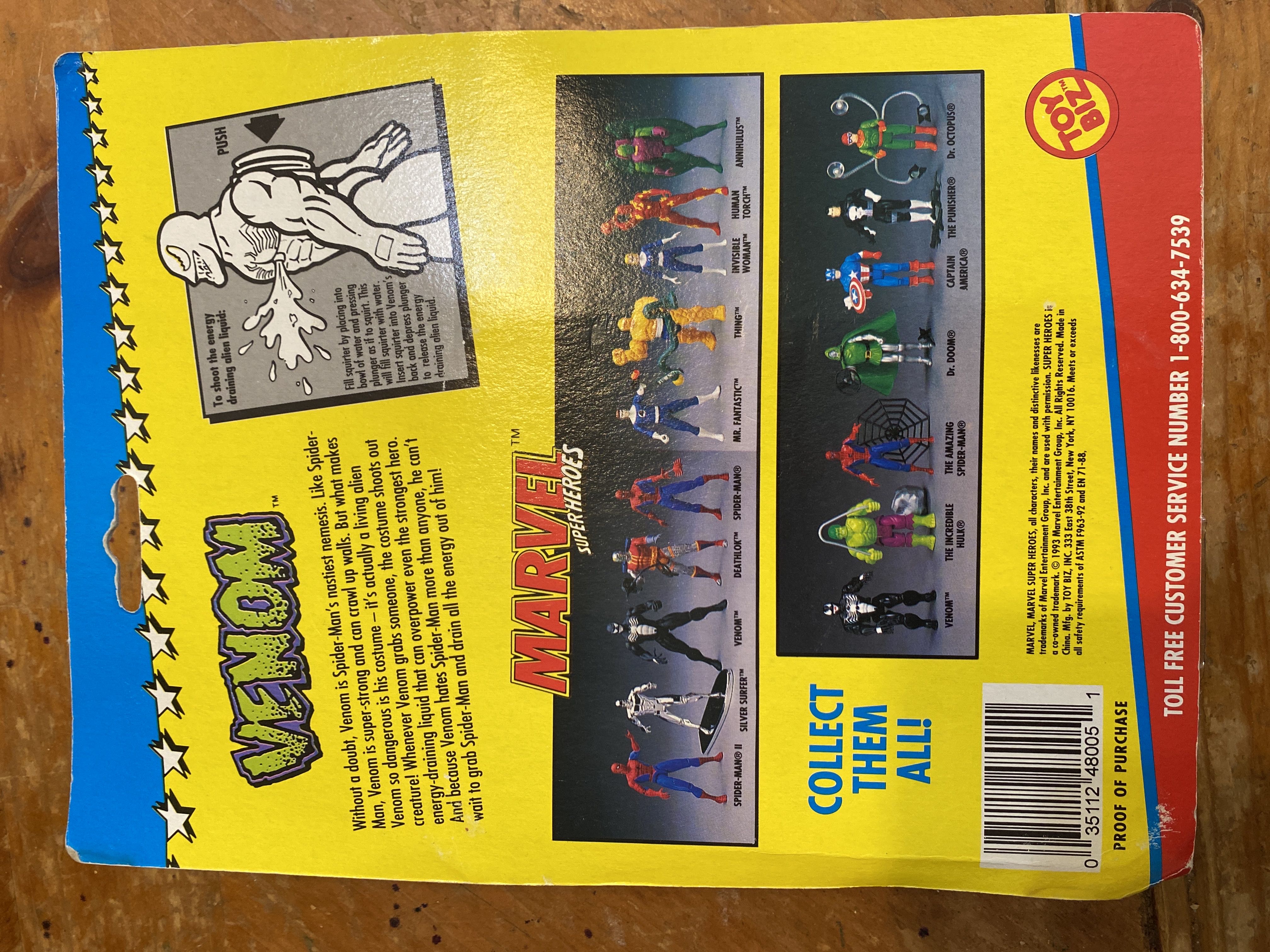 Marvel Superheroes Venom Bc Squirts Alien Liquid action figure,! - Toy Biz (Marvel Superheroes) action figure collectible [Barcode 035112480051] - Main Image 2