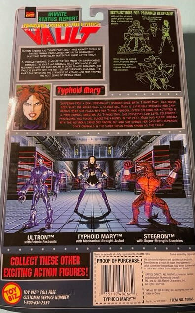 Typhoid Mary - Toy Biz (Marvel Super Villains The Vault) action figure collectible [Barcode 035112480662] - Main Image 4