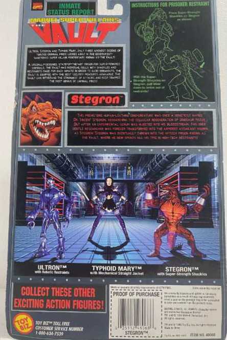 Toybiz Marvel Super-Villains The Vault Stegron Marvel Collector Editions  - Toybiz (Marvel Super-Villains The Vault) action figure collectible [Barcode 035112480686] - Main Image 3