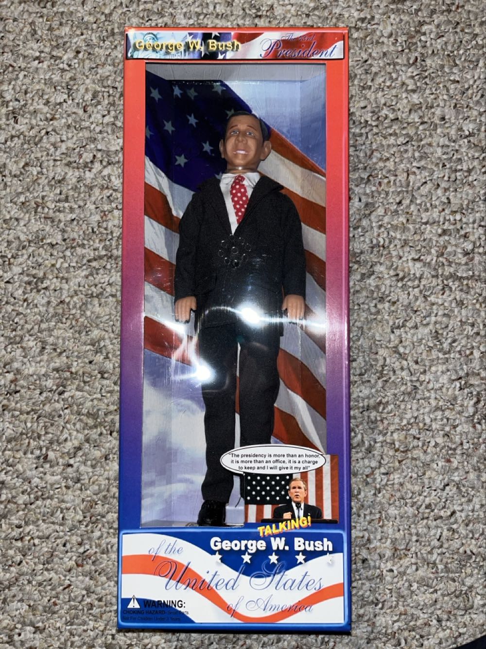 George W Bush Talking Figure  (Talkingpresidents.com) action figure collectible [Barcode 020474911015] - Main Image 2