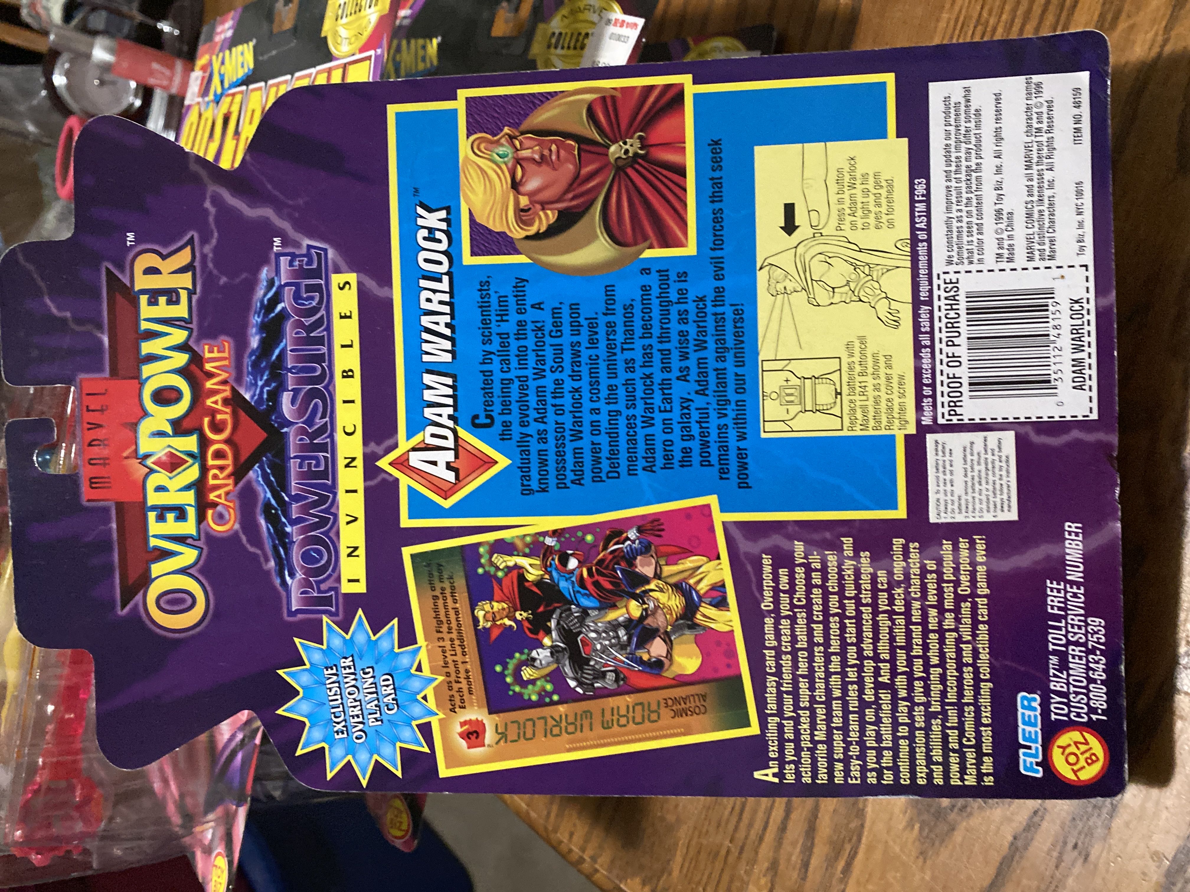 Adam Warlock - Toy Biz (Marvel OverPower) action figure collectible [Barcode 035112481591] - Main Image 2