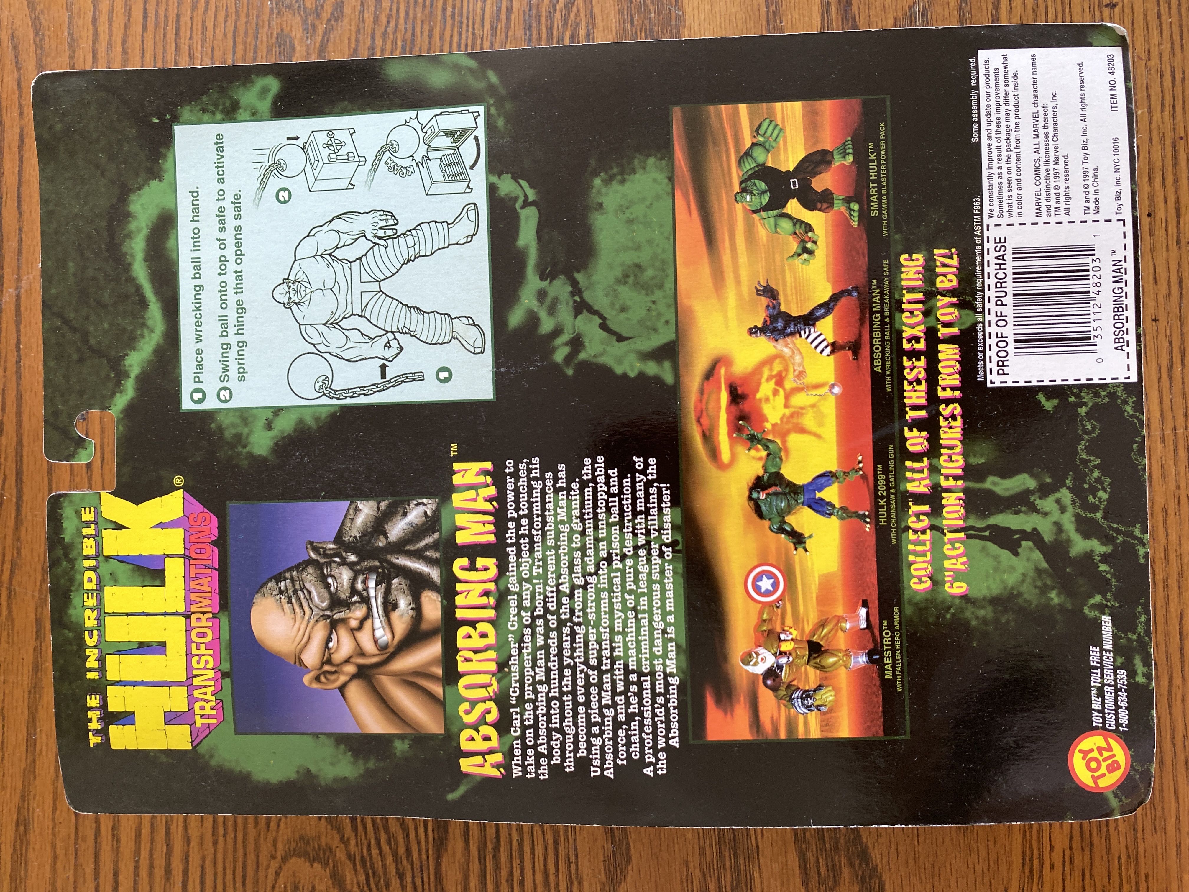 Absorbing Man - Toy Biz (The Incredible Hulk) action figure collectible [Barcode 035112482031] - Main Image 2