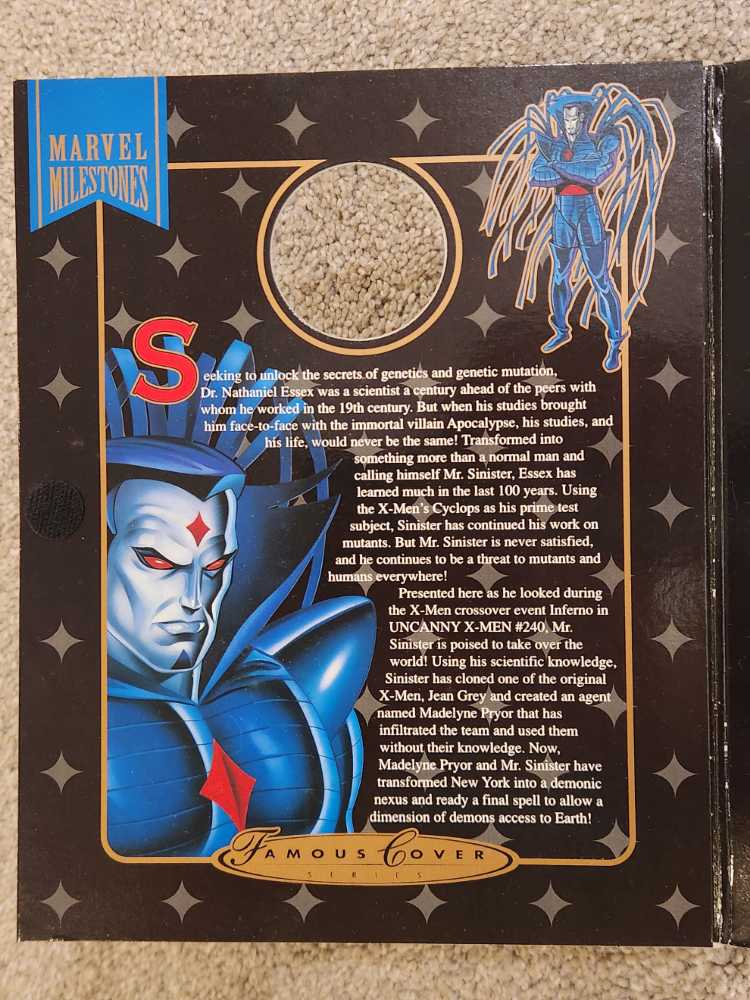 8” Mister Sinister - Toybiz (Marvel Milestones) action figure collectible [Barcode 035112482680] - Main Image 4
