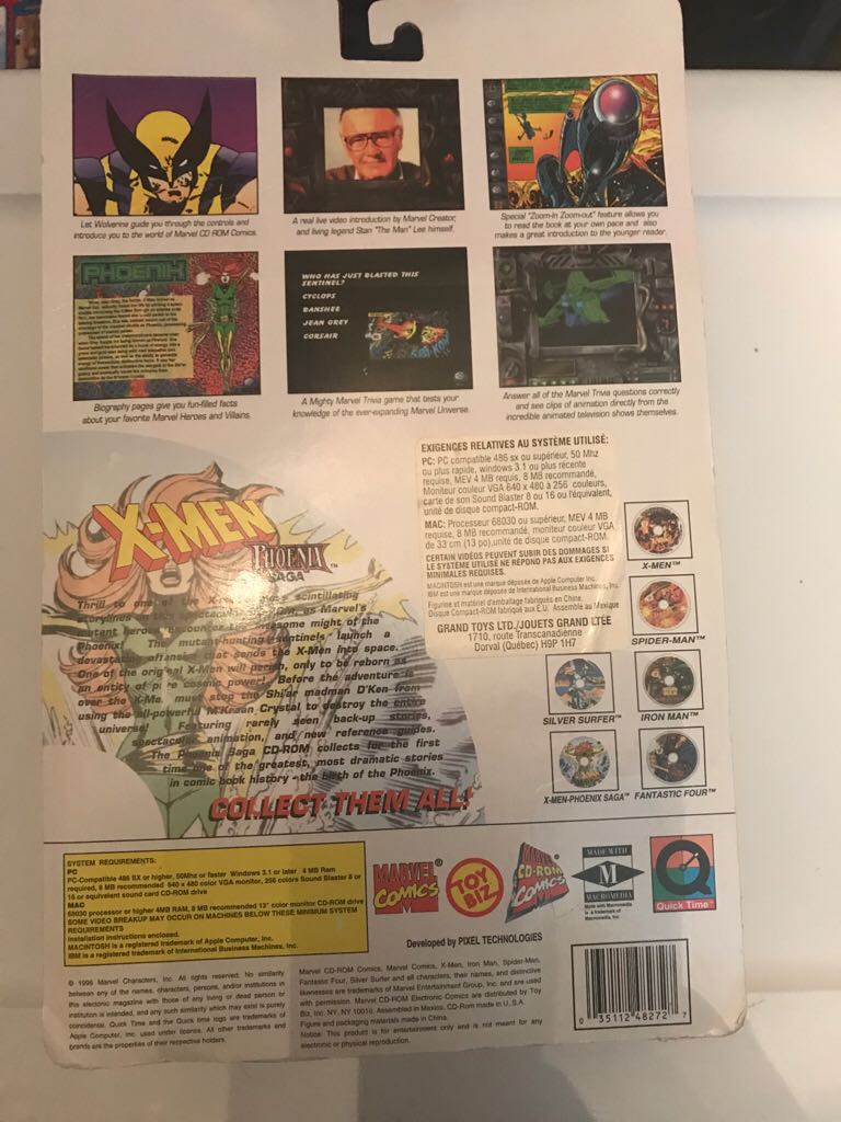 Wolverine With Multimedia Cd - Toy Biz (The Phoenix Saga) action figure collectible [Barcode 035112482727] - Main Image 2