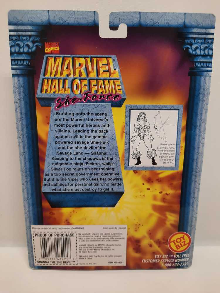 Marvel Hall Of Fame: She-Force – Shanna The She Devil - Toybiz (Marvel Hall Of Hame: She-Force) action figure collectible [Barcode 035112482918] - Main Image 2