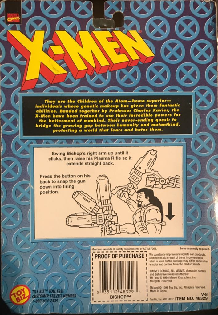 Marvel: X-Men Bishop - Toy Biz (The Uncanny X-Men) action figure collectible [Barcode 035112483298] - Main Image 2