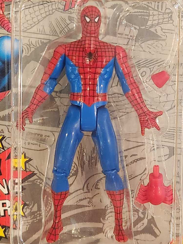 Marvel Super Heroes Spiderman Action Figure W/enemy Tracking Tracer- Toy Biz 1992 - Toybiz (Marvel Super Heroes 1992) action figure collectible [Barcode 035112483816] - Main Image 3