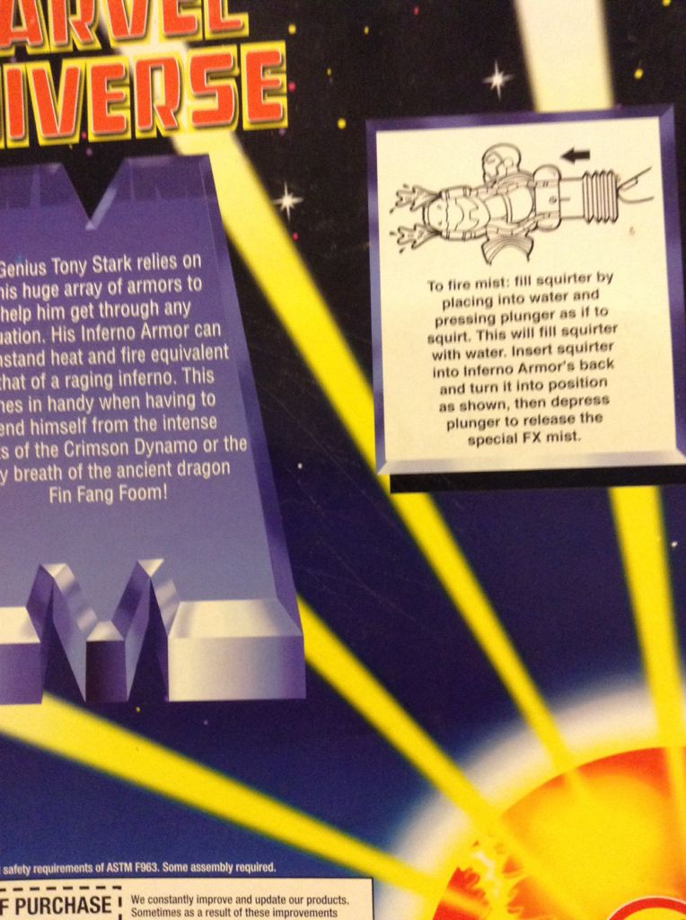 Iron Man [Inferno Armor] - Toy Biz (Marvel Universe) action figure collectible [Barcode 035112484523] - Main Image 2